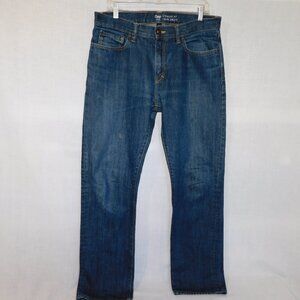 GAP Mens 33 x 34 STRAIGHT FIT Blue Denim Jeans